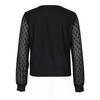 Spring and Autumn Women's Blouse Fashion Black Long Sleeve Comfortable Casual Top