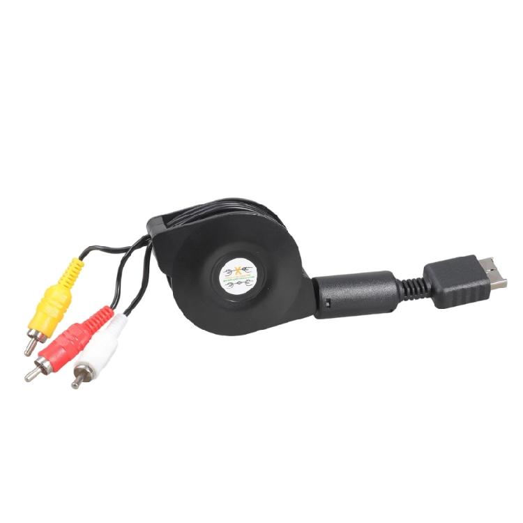

Adjustable Length AV Cable For PS1 Consoles 3RCA Connectors Enhanceds Signal Claritys Coppers Conductors 1
