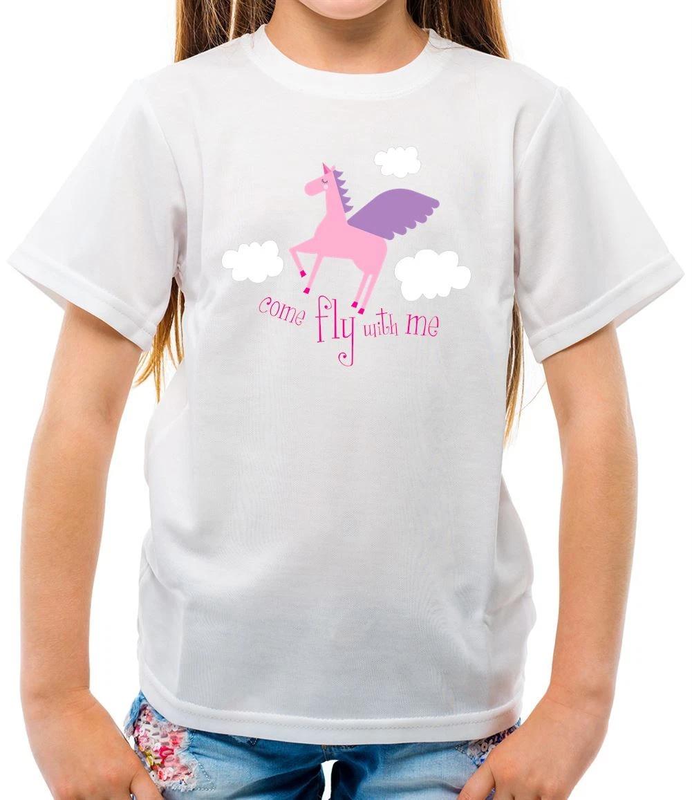Come Fly With Me - Kids T-Shirt - Magical Unicorn Cute Fantasy Love Unicorns 130