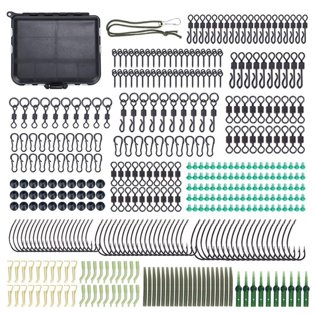 Sleek Matte Finish On 420PCS Carp Fishing Snaps Kit for Camouflage