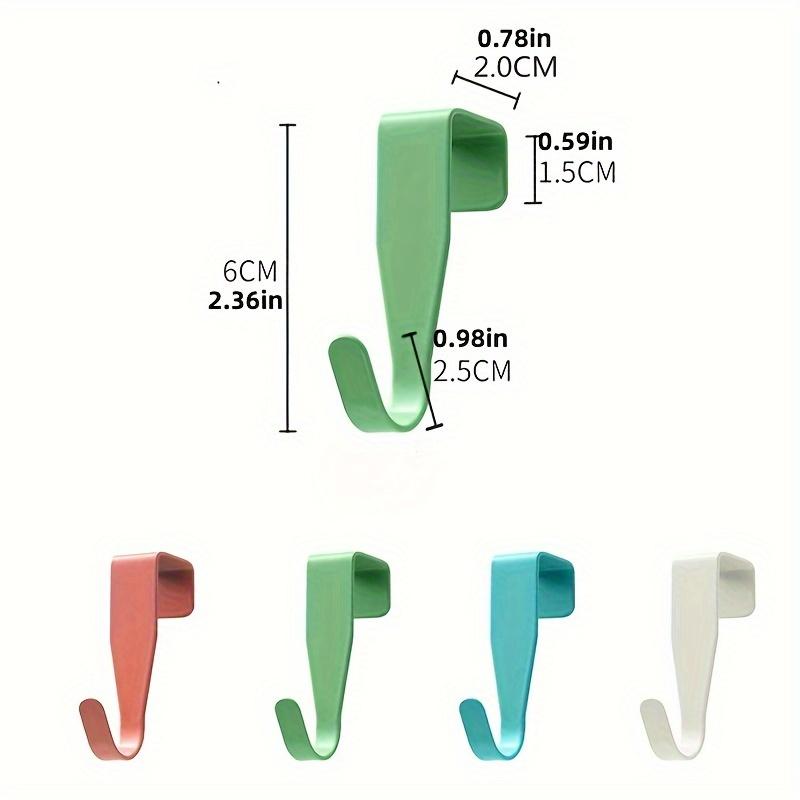 Colorful Over-the-Door Hooks - Easy Install, Metal Storage Hangers for Kitchen, Office, and Bathroom Accessories, Utility Hooks