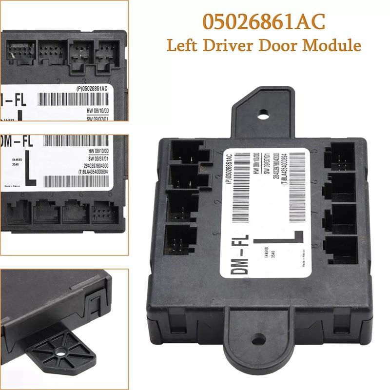 05026861AC Car Front Left Driver Door Module For Dodge Chrysler 2007-2020