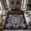 Elegant Persian Area Rug Vintage Oriental Carpet Non-Slip Floor Mat Home Decor Bohemian Style Living Room Bedroom Washable Durab