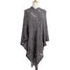 Women's Fashion Temperament Casual Hair Ball Fringe Cape Sweater Bucket Coat