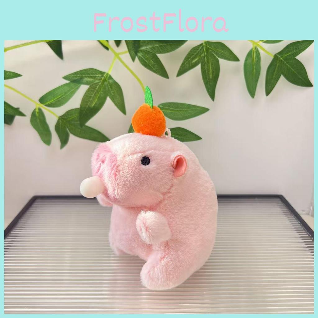 Adorable Cute Plush Capybara Bubble Blowing Keychain Soft Toy For Animal Lovers