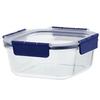 Bestco Glass Storage Lock Lock Heat-Resistant Oven-Safe Container, Square, 1.4L, LBG234, Top-Class &