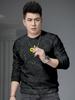 European Trendy Brand Embroidered Ripped Round-Neck Sweatshirt for Men 2025 New Autumn Casual Base Shirt Long-Sleeve Top for Men