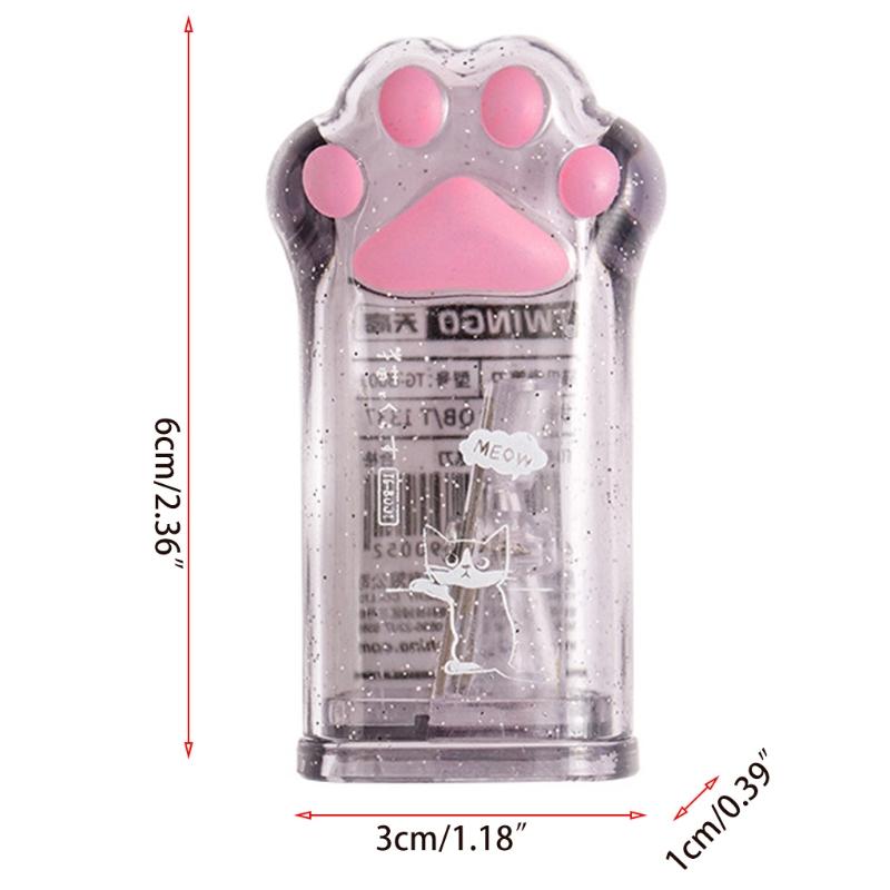 Cute Kitten Paw Pencil Sharpener Portabel Colored Pencil Sharpener Fit for All Wooden Pencils (6-8mm) for Adults Kids