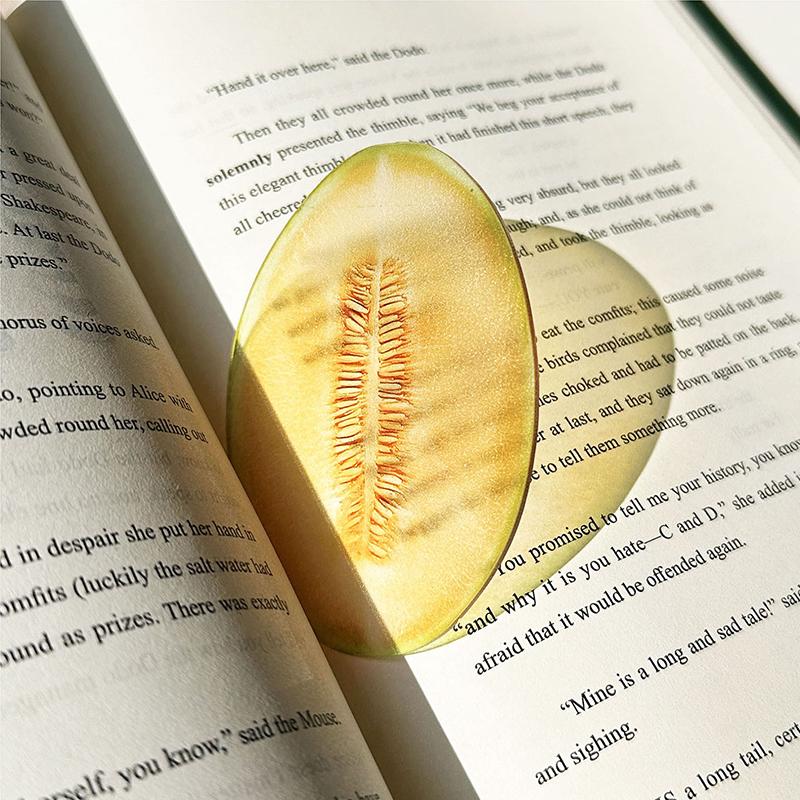Delicate Transparent Acrylic Apple Bookmark Reading Mark Student Gift Premium Feeling Cute Grape Tomato Bookmarks