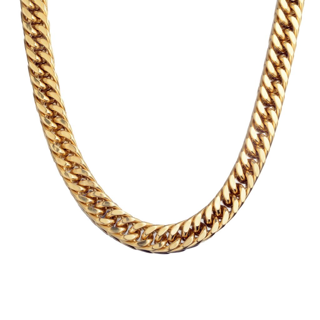 European and American fashion single item necklace stainless steel double woven Cuban chain niche personalized men's jewelry accessories
