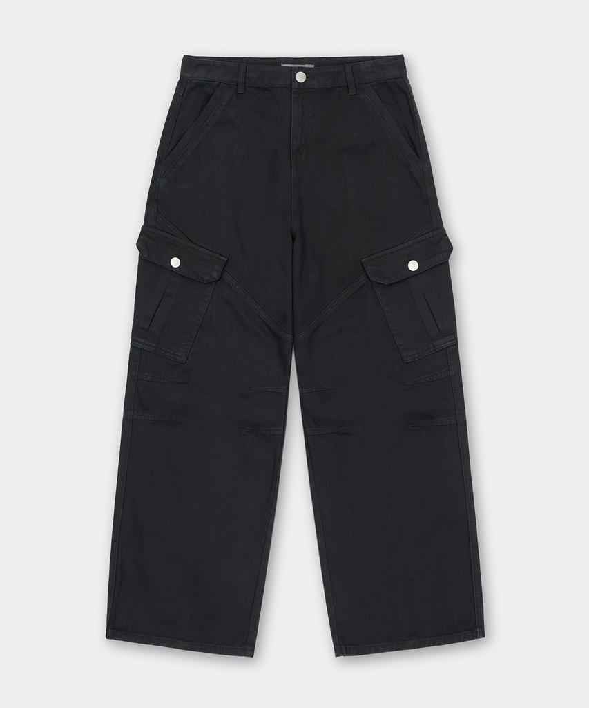 EXCONTAINER Vintage Dyed Cargo Pants (Black)