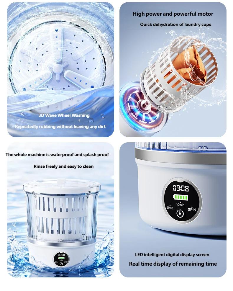 Dehydrated Underwear Washing Machine Fully Automatic Dormitory Mini Mini Sock and Underwear Washing Machine