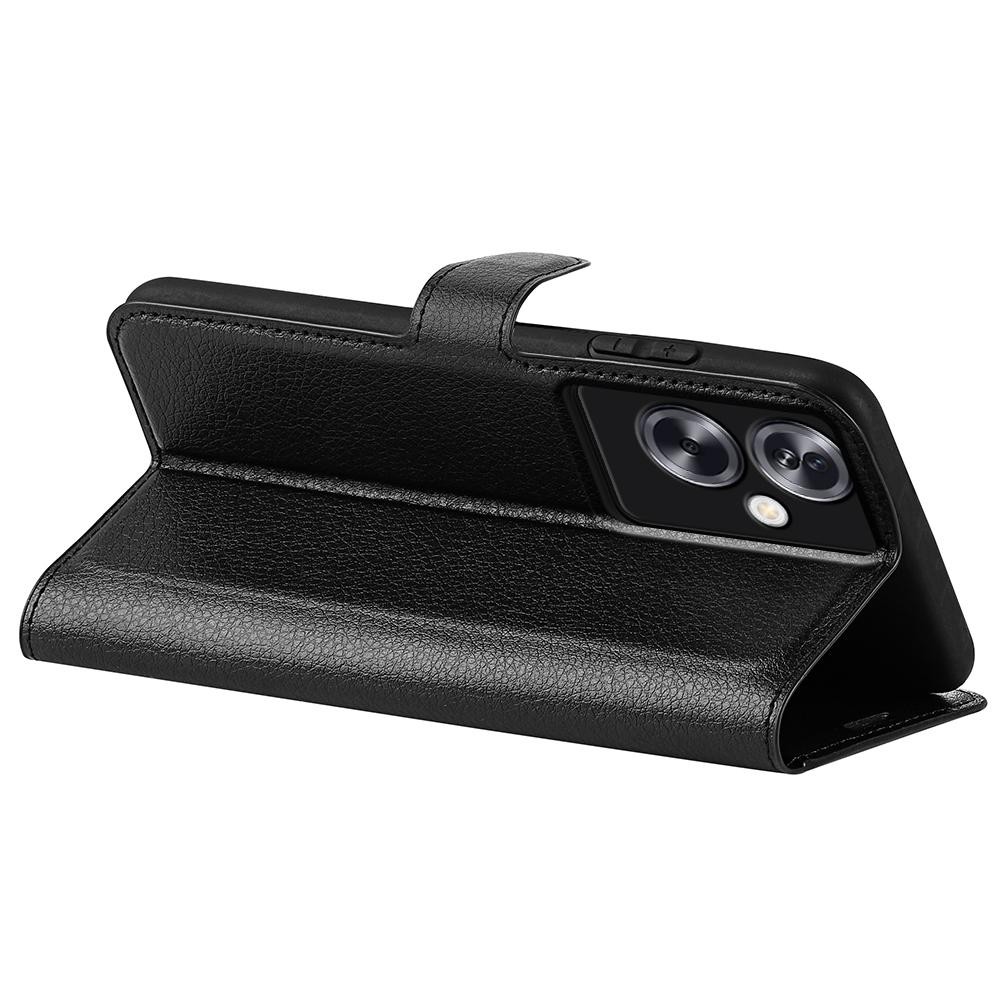 For Oppo A79 5G Case Magnetic Litchi Texture Cell Phone Cover with Wallet and Stand