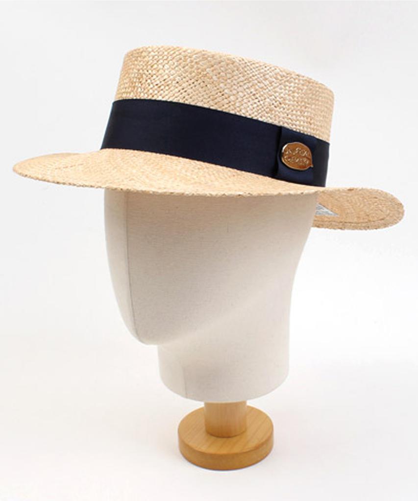 Yunibeosyeolkemiseuteuli Navy Line Bau Flat Fedora Panama Hat