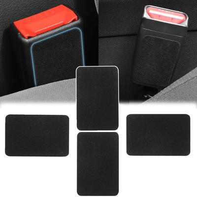 Car Seatbelt Buckle Anti-Collision Sticker Pads For Skoda Fabia Kodiaq Octavia A4 A5 A6 A7 Rapid Superb Yeti Anti-Noise Black