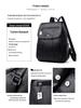 Women's 2023 Soft Lambskin Backpack – Versatile Double Shoulder Bag with Large Capacity, Stylish for College Students and Casual Use.
