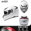 Full Face Motorcycle Helmet Electric Scooter Riders Adult Unisex ABS Safety With LED Rear Light 3C DOT Certified