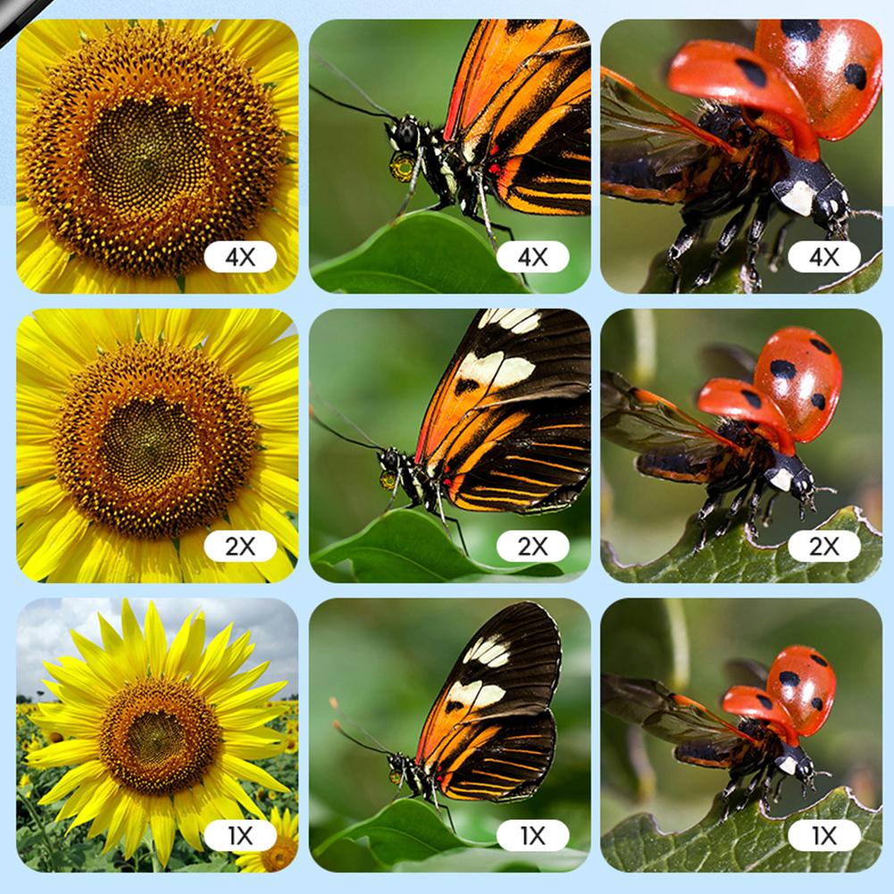 500X Kids Microscope 2 Inch IPS Screen Magnifier Microscope 2 MP with 6 LED Light Birthday Gifts for Age 3 4 5 6 7 8 Girls&Boys