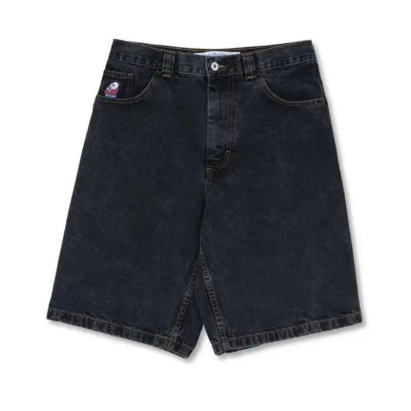 Mens Loose Fit Denim Shorts Hip Hop Embroidery American Style Youth Casual Short Jeans