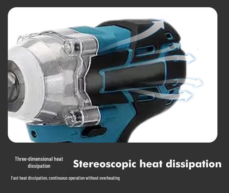 Rechargeable Brushless Impact Wrench with Lithium Battery - High Power Electric Scaffolding Tool