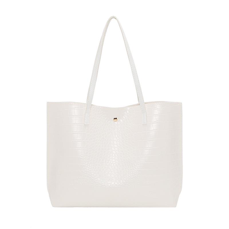 2023 Korean Style Trendy Crocodile Pattern Large Capacity Tote Bag for Women