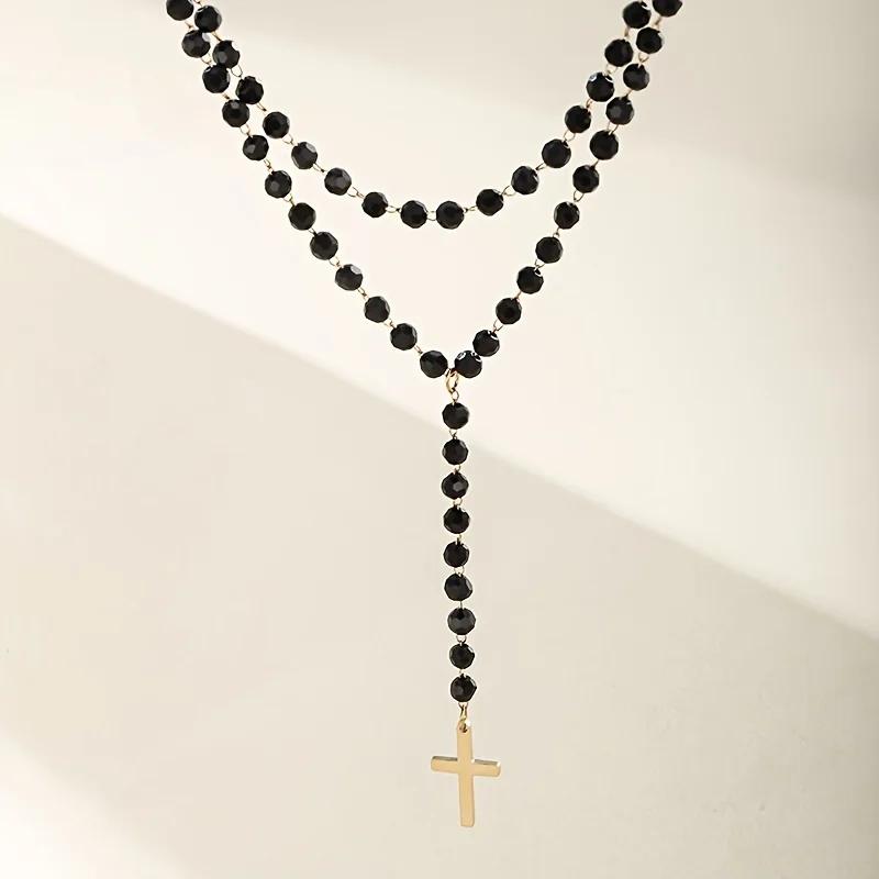 Collier Pendentif Croix Chaîne Design Simple Mode Femme Personnalisé Tendance Quotidien Cent Accessoires Cadeaux