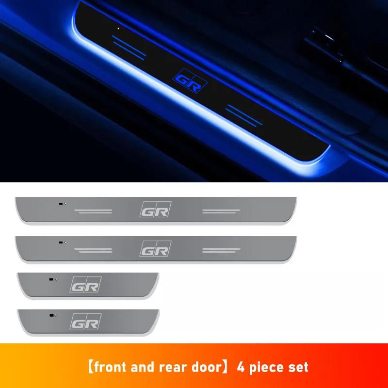 Sfylr8 Car Wireless LED Threshold Light For Toyota GR Chr Yaris Corolla Auris Hilux Celica Verso Rav4 Prius Camry Raize Innen C-HR BZ4