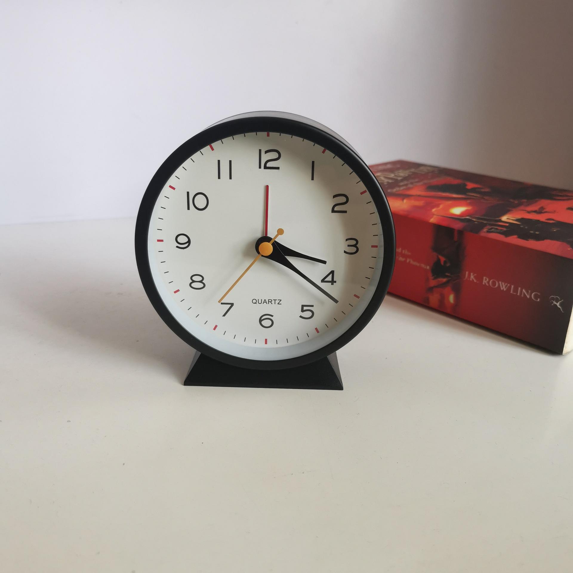 

Бесшумные кварцевые часы Металлические часы с будильником с ночной подсветкой Стрелки с большой головкой Будильник для раннего развития Студенские прикроватные часы PT524 big head pointer