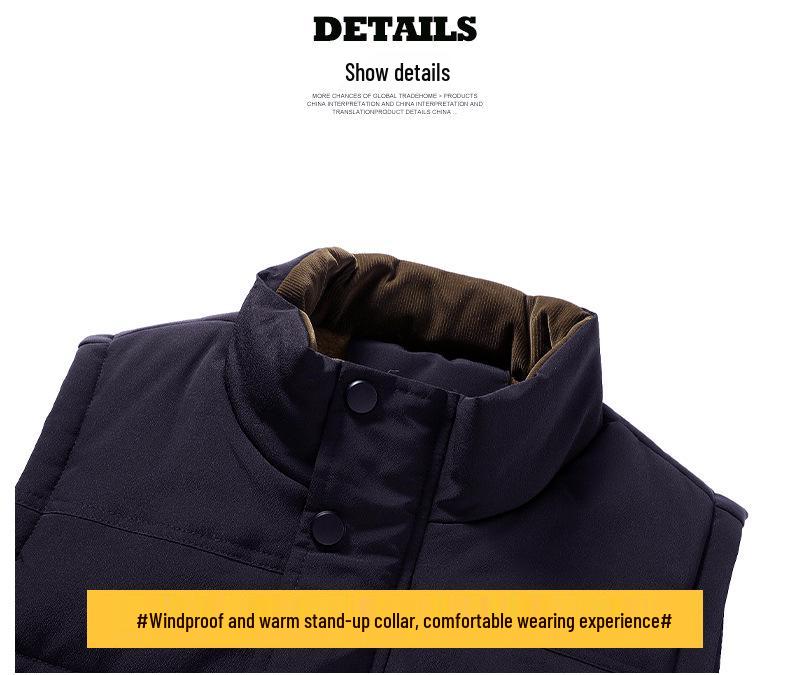 Men's Winter Fleece Vest: Thick, Warm, and Sleeveless for Middle-aged and Elderly
