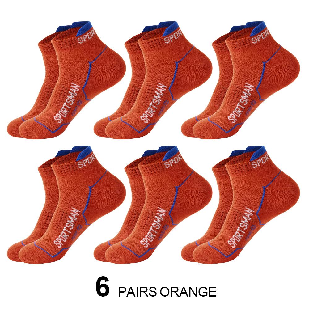 6 Pairs Mesh Socks Men's Summer Man Short Socks Breathable Ankle Socks Cotton Sports Socks Black Thin Cut Run Men Socks