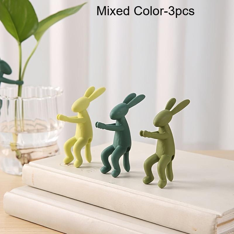

3pcs Cute Rabbit Plant Stakes Durable Plastic Garden Markers Indoor Herbs Outdoor Flowers Fairy Gardens Whimsical Plant Supports