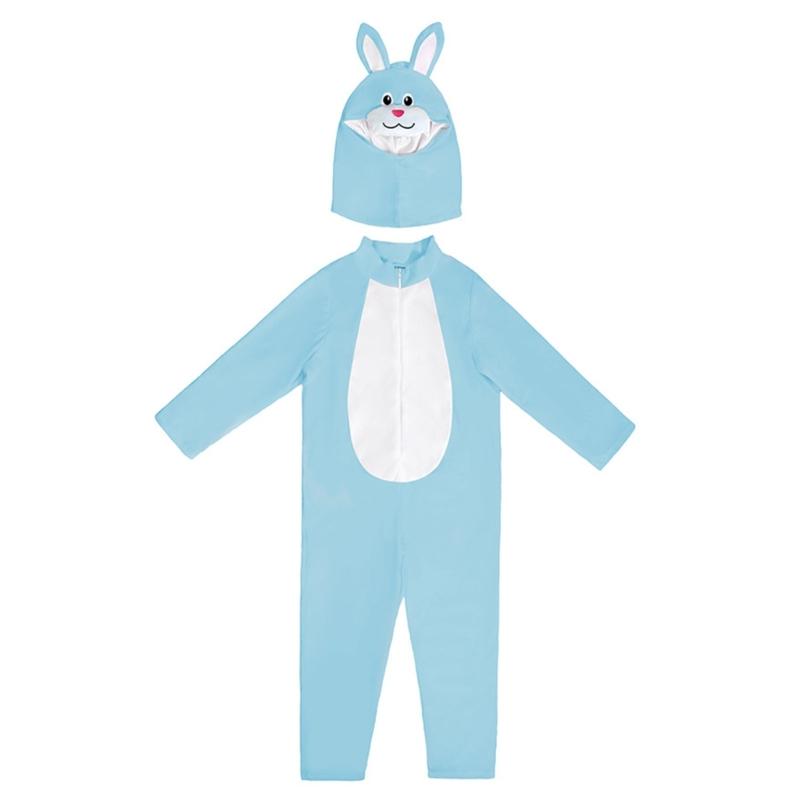 

Kids Easter Execution Costume Long Sleeve Printed Outfit Safe Textile For School Costume Parties And Photography S синій