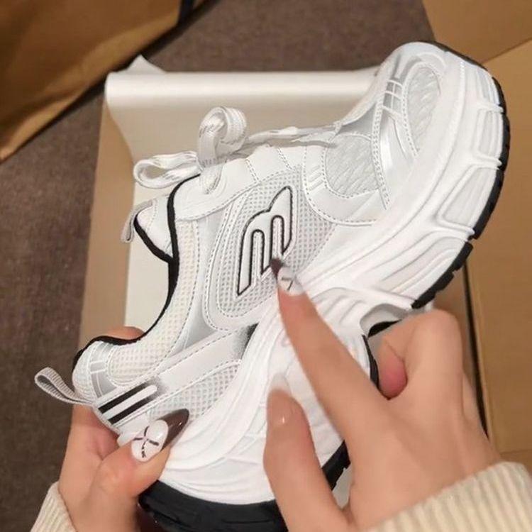 Buty ojca Zhao Ruth damskie jesienne nowe na grubej podeszwie podwyższające super miękkie oddychające lekkie buty sportowe