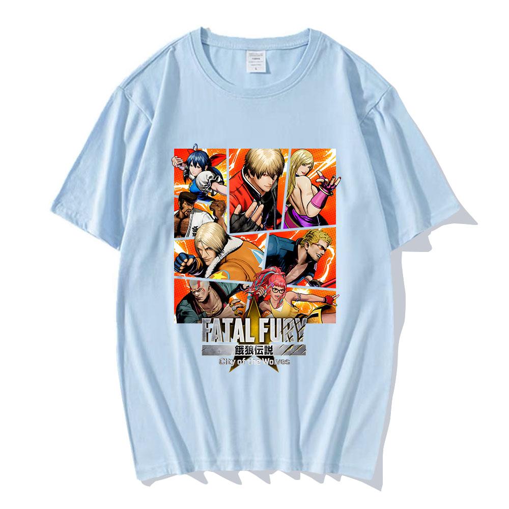 Game FATAL FURY Graphic T-shirt Cotton Short Sleeve Loose Tshirts Unisex Streetwear Casual Summer Crew Neck T Shirt