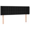 3123670 vidaXL LED Headboard Black 147x16x78-88 Cm Fabric