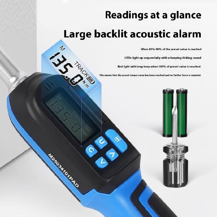 Digital Torque Spanner Tool With Replaceable Heads Ratchet Mechanism And Customizable Torque Settings 4 Measurement Unit