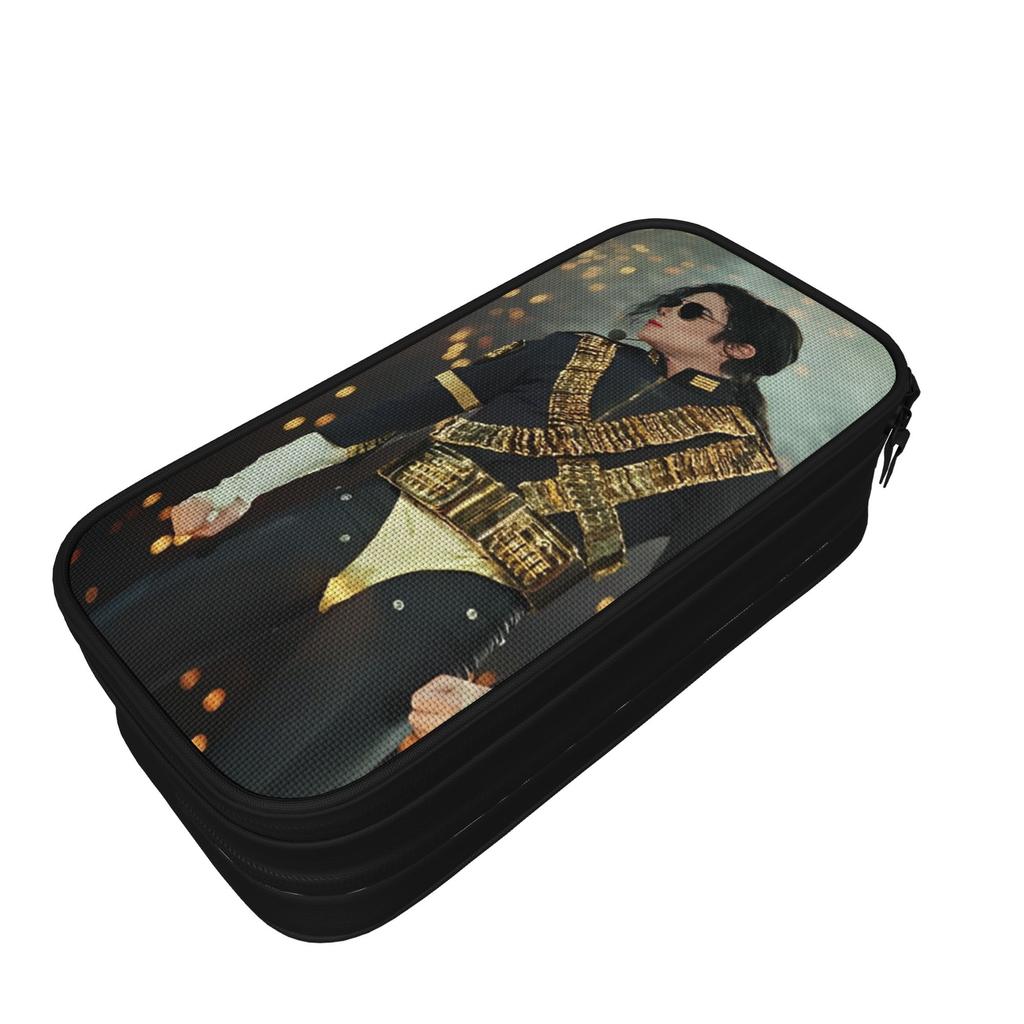 Michaels Pop Music Jacksons Dangerous Tour Θήκη Μολυβοθήκη Όμορφη Τσάντα Θήκη Στυλό Κορίτσια Αγόρια Μεγάλης Χωρητικότητας Γραφείου Θήκες Μολυβιών με Φερμουάρ