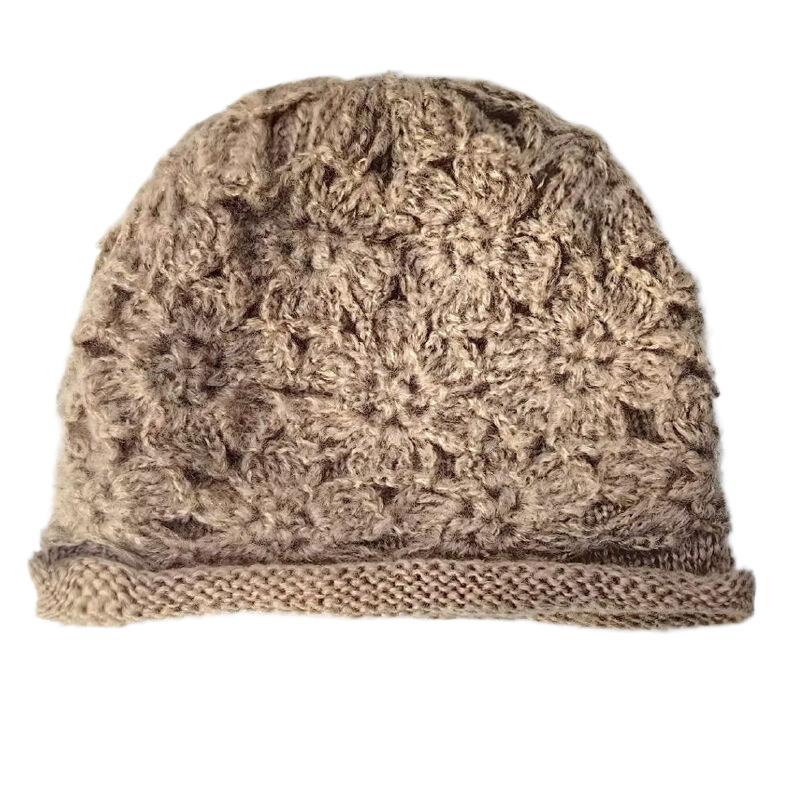New Arrival Women's Autumn/Winter Trendy Knit Hat Handmade Crochet Wool Cap