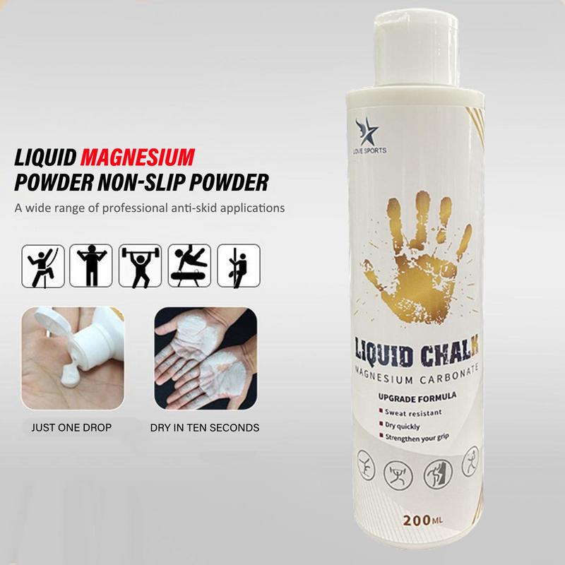 50/100/200ml Liquid Chalk Sports Magnesium Powder Fitness Weight Lifting Anti Slip Cream Grip Weight Lifting Climbing Gym Power