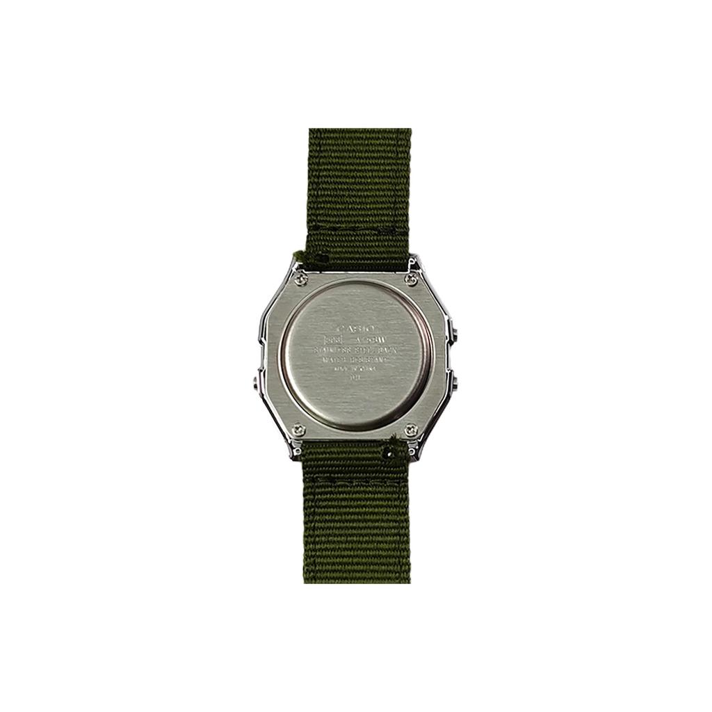 Casio Custom Collection Quartz Movement Nylon Strap Watch Men's Watches Black Dial A158WA-1