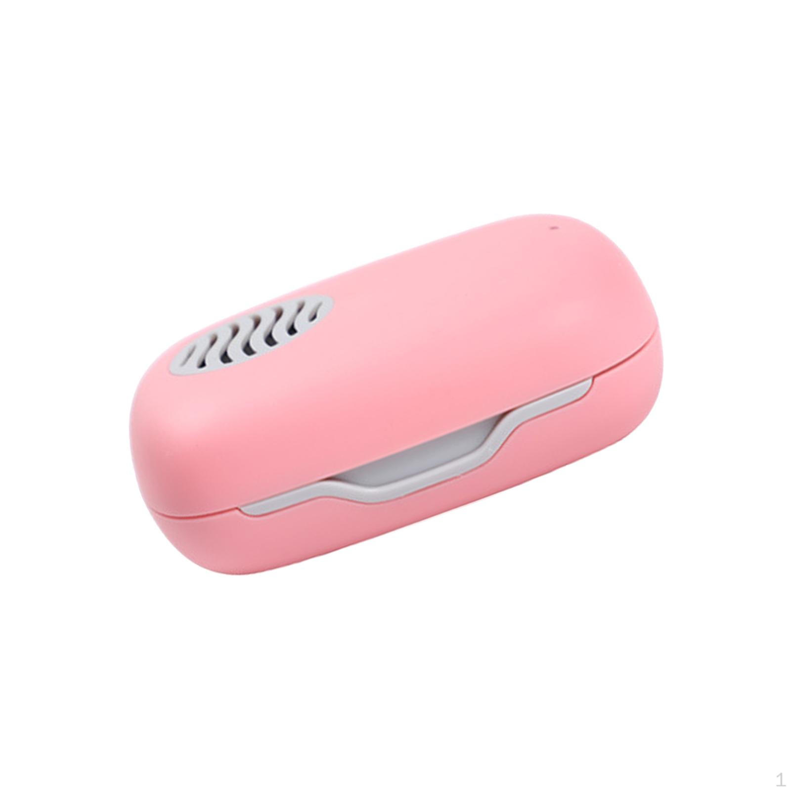 

Стерилизатор для зубных щеток, маленький, с подсветкой, контейнер для зубных щеток, УФ розовый