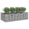 Gabion Raised Bed Set 2 Pcs Silver