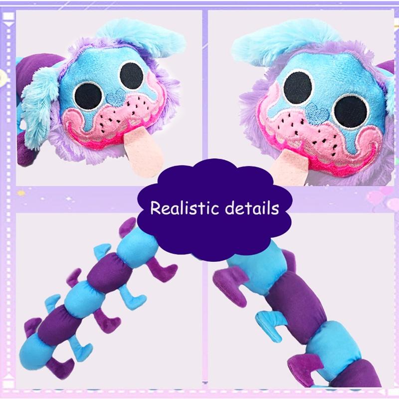 60cm Playtime Poppy Caterpillar Pug Plush Toy Huggy Wuggy Purple Toys Gifts Kid