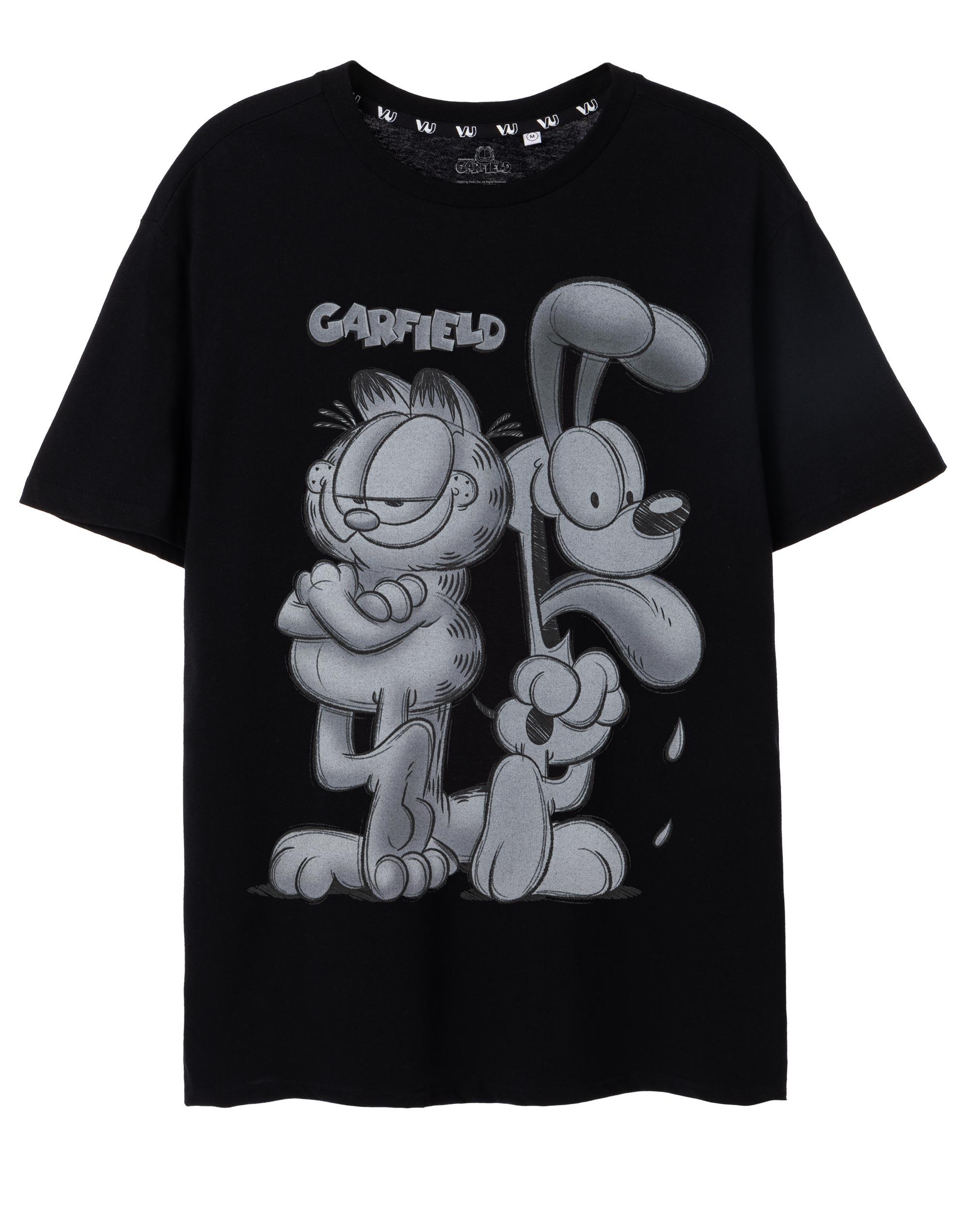Garfield short sleeved tshirt unisexs black official merch M