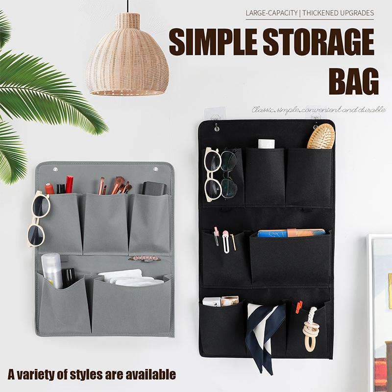 1PCS Wall Door Hanging Storage Bag Makeup Organizer Felt Insert Bag Sundries Storage Pouches For Keys Cosmetics Jewelry