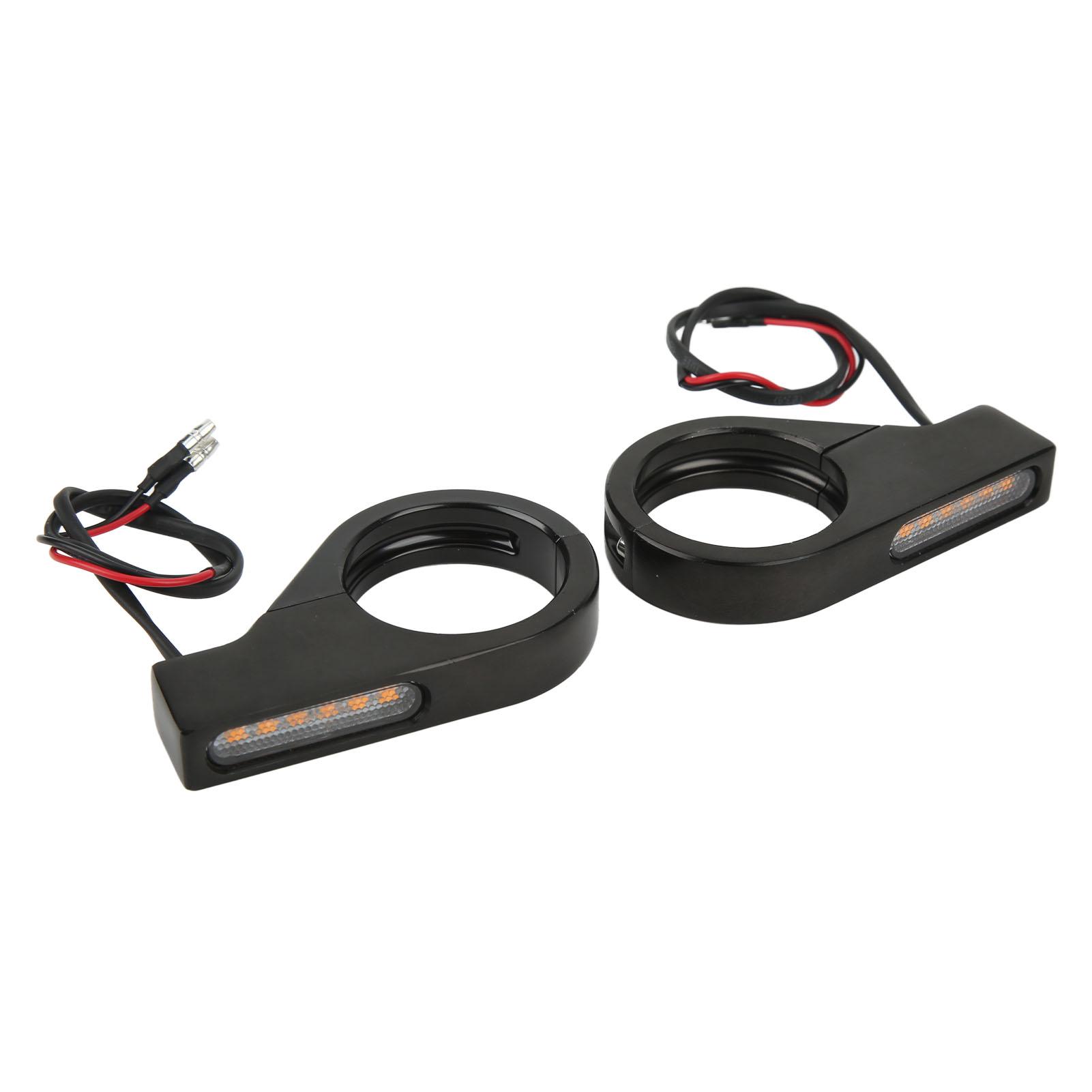 

12V Motorcycle LED Turn Signal Light Waterproof Bright Universal Blinker Lamp for 41mm Fork Tubes