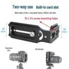 Quick Release Camera Tripod Head Stabilizer Slider Base with Macro Plate & Mount Extension