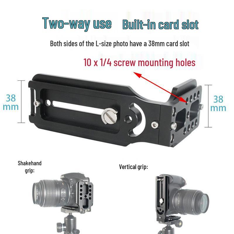 Quick Release Camera Tripod Head Stabilizer Slider Base with Macro Plate & Mount Extension