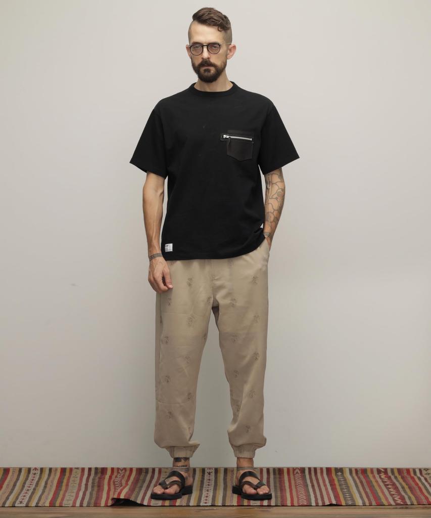 Schott NYC Custom Zip Leather Pocket T-Shirt, Men's, Size Small, Black, 782-4134003