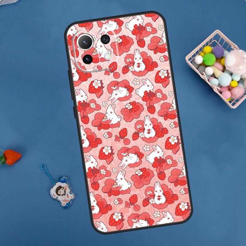 Cute Strawberry Case For Xiaomi 11T 12T 13T 14T Pro 13 14 15 Ultra POCO X7 Pro X3 X5 X6 M6 F5 F6 Pro Cover